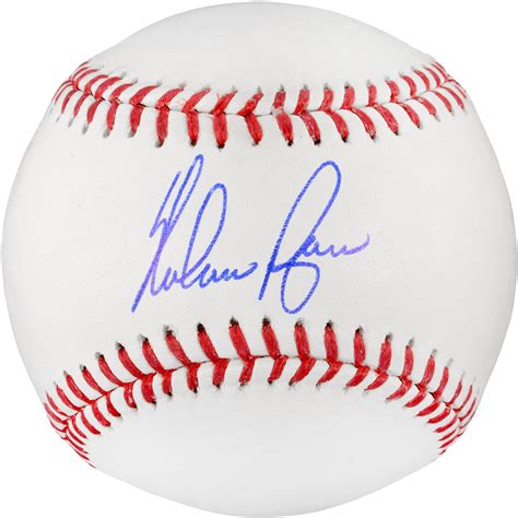 Autographed baseball nolan ryan - I found humor in the testimonial supposedly from Nolan Ryan, with a "signature" at the end that looks nothing like the signature on the ball ...